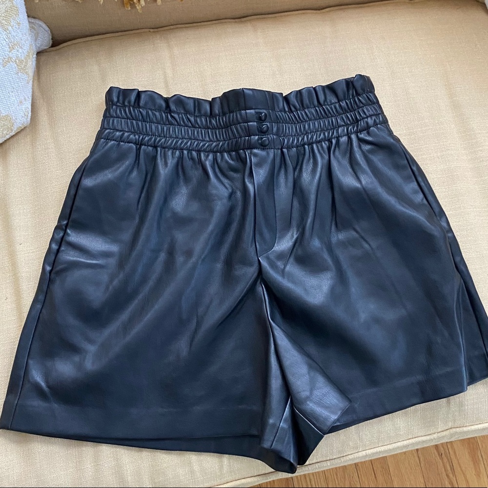 Zara Faux Leather Shorts
